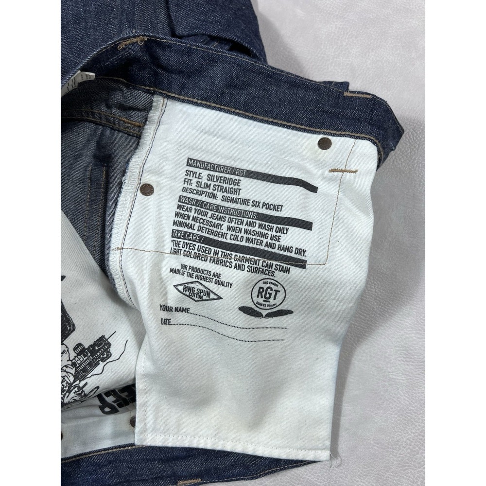Rogue Territory Size 30 x 34 Silveridge Slim Straight Selvedge Denim Jeans - Picture 8 of 12